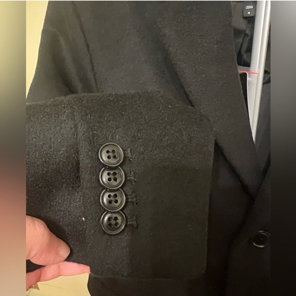 Express Brand New Men's Black Wool-Blend
Overcoat. Size Medium - Picture 8 of 16